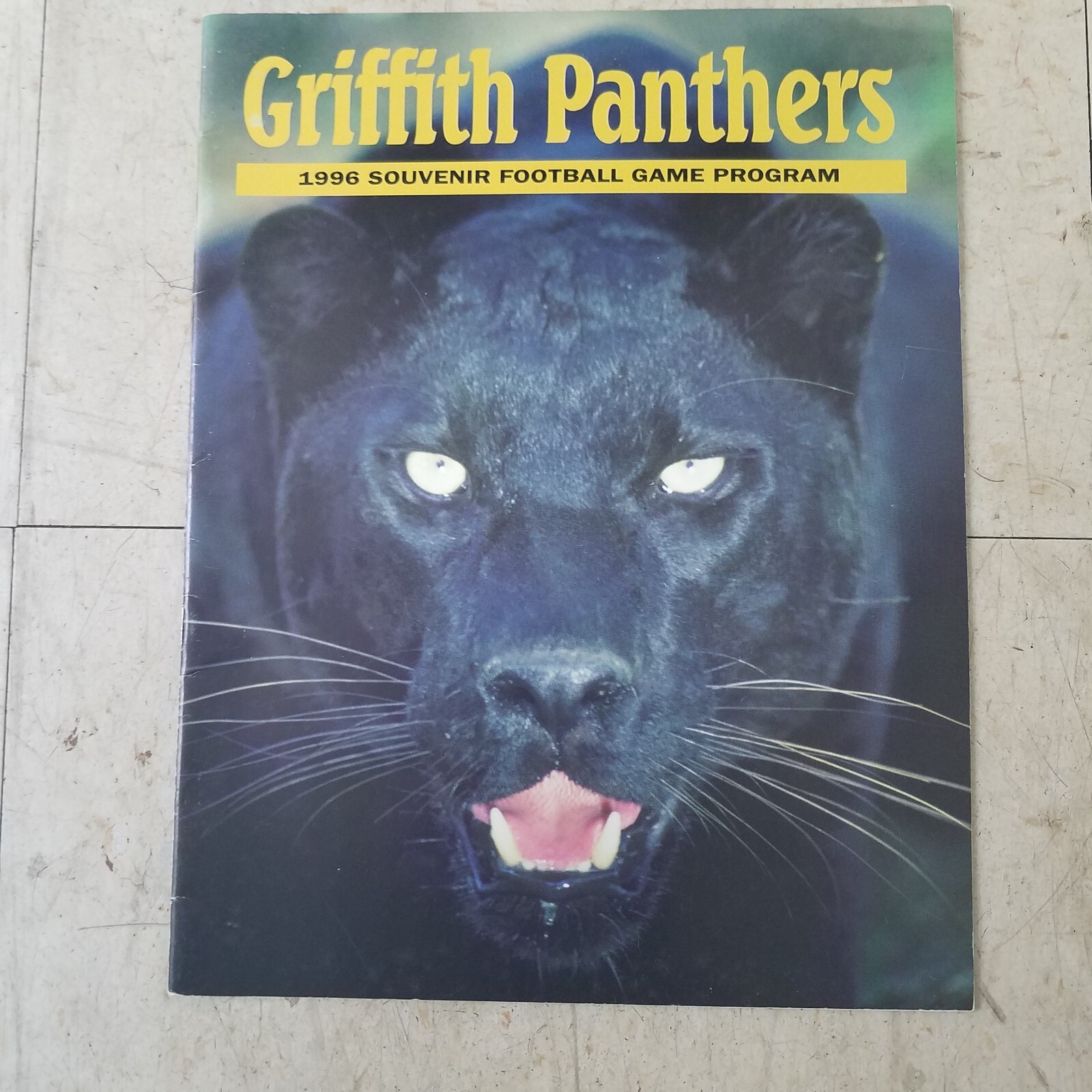 Griffith panthers High School 1996 football Souvenir program radtke govert LQ