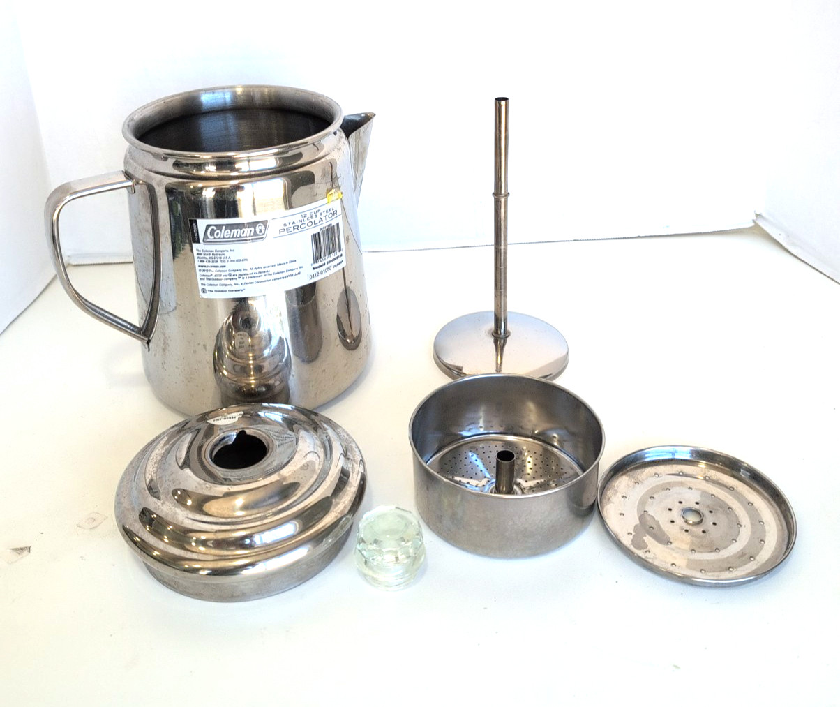 Coleman Stainless Steel Coffee Percolator, 12-Cup Capacity Durable Outdoor
