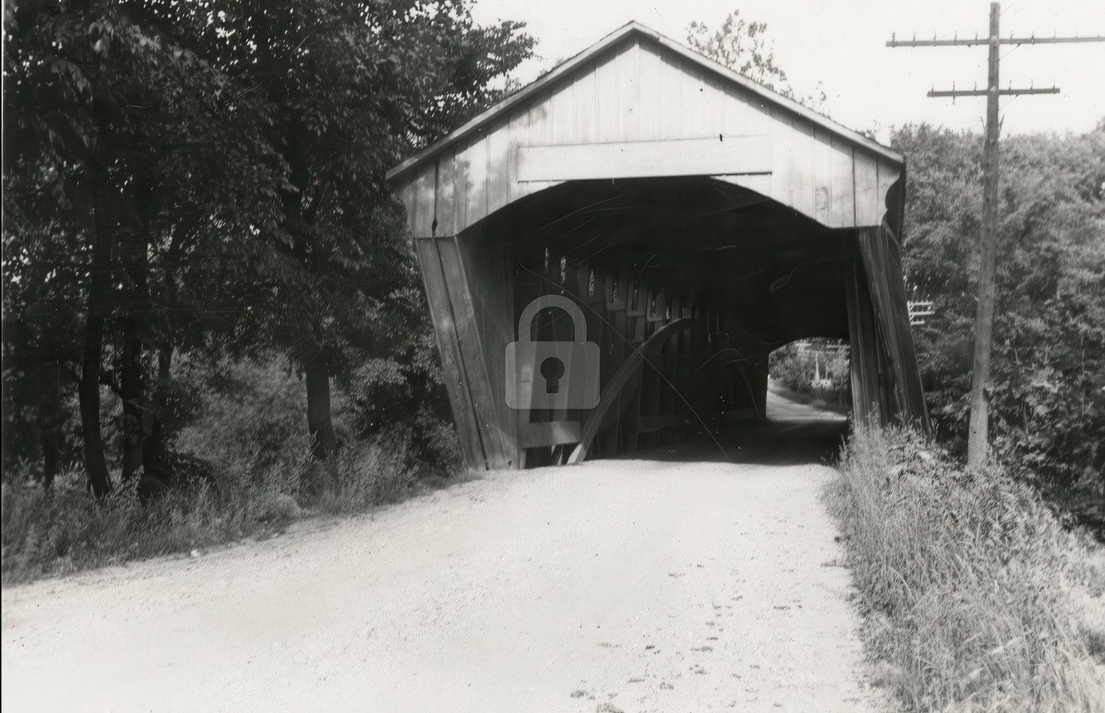 Cutler Indiana Covered Bridge RPPC Photo Postcard COPY