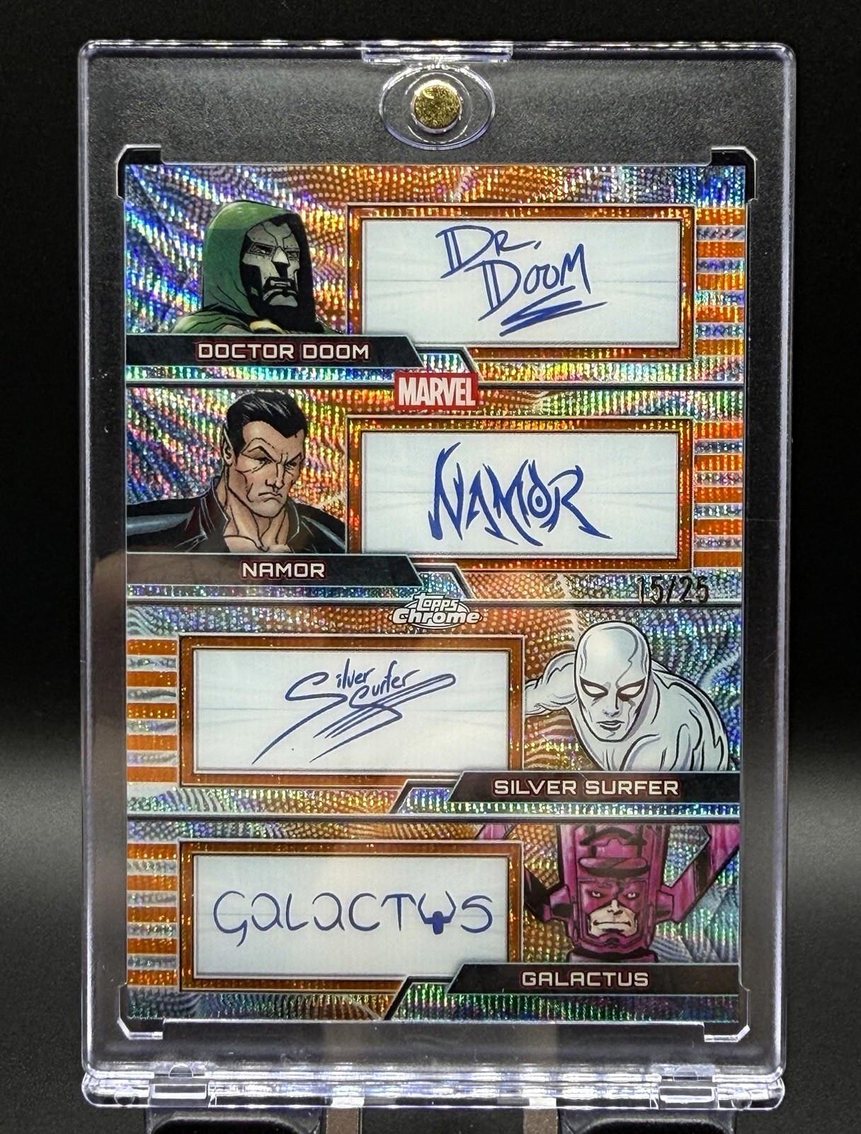 Topps 2026 Topps Chrome Marvel Comics Quadruple Autograph 15/25