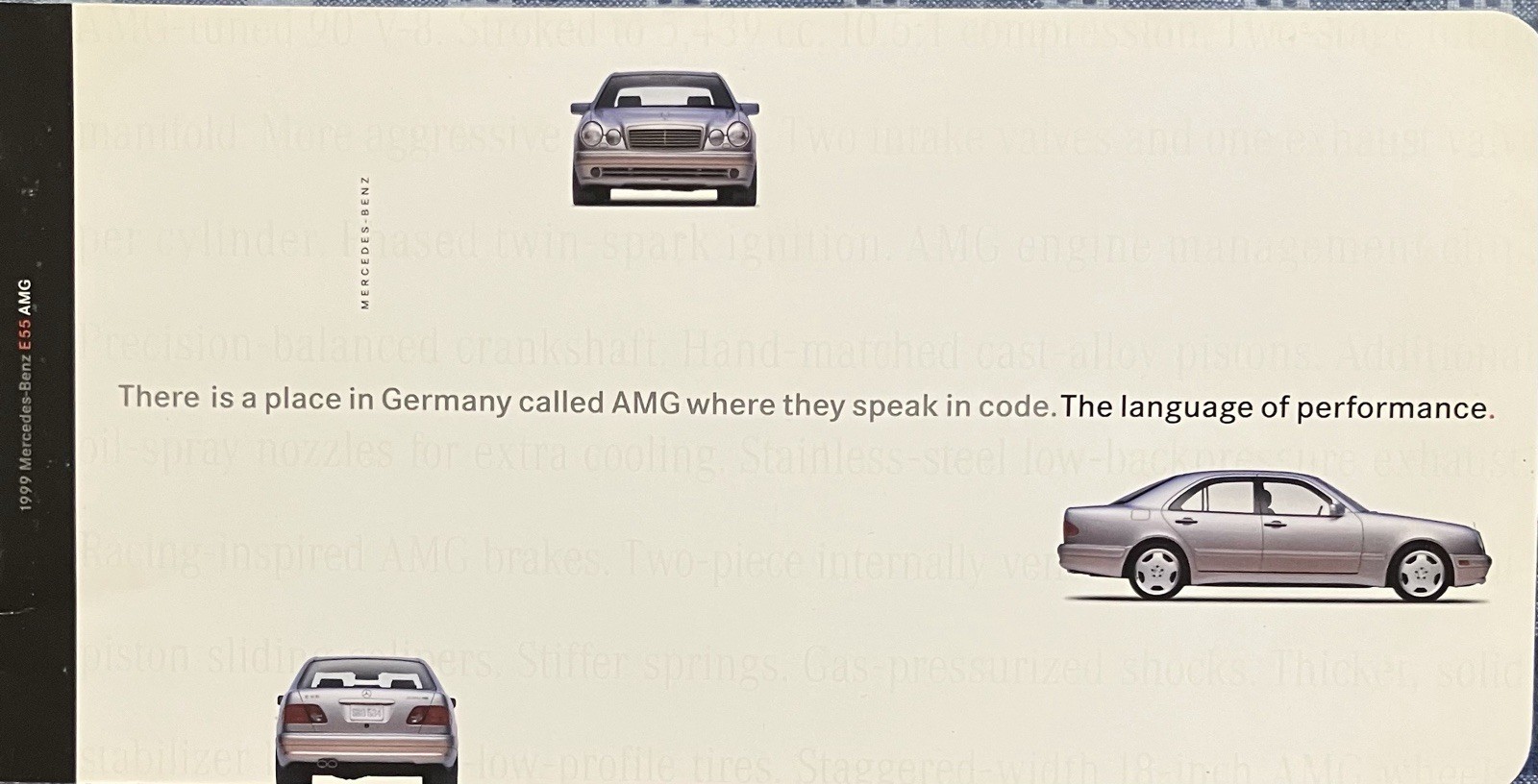 1999 2000 Mercedes Benz E55 AMG-only Sales Brochure US W210 Catalog 2001