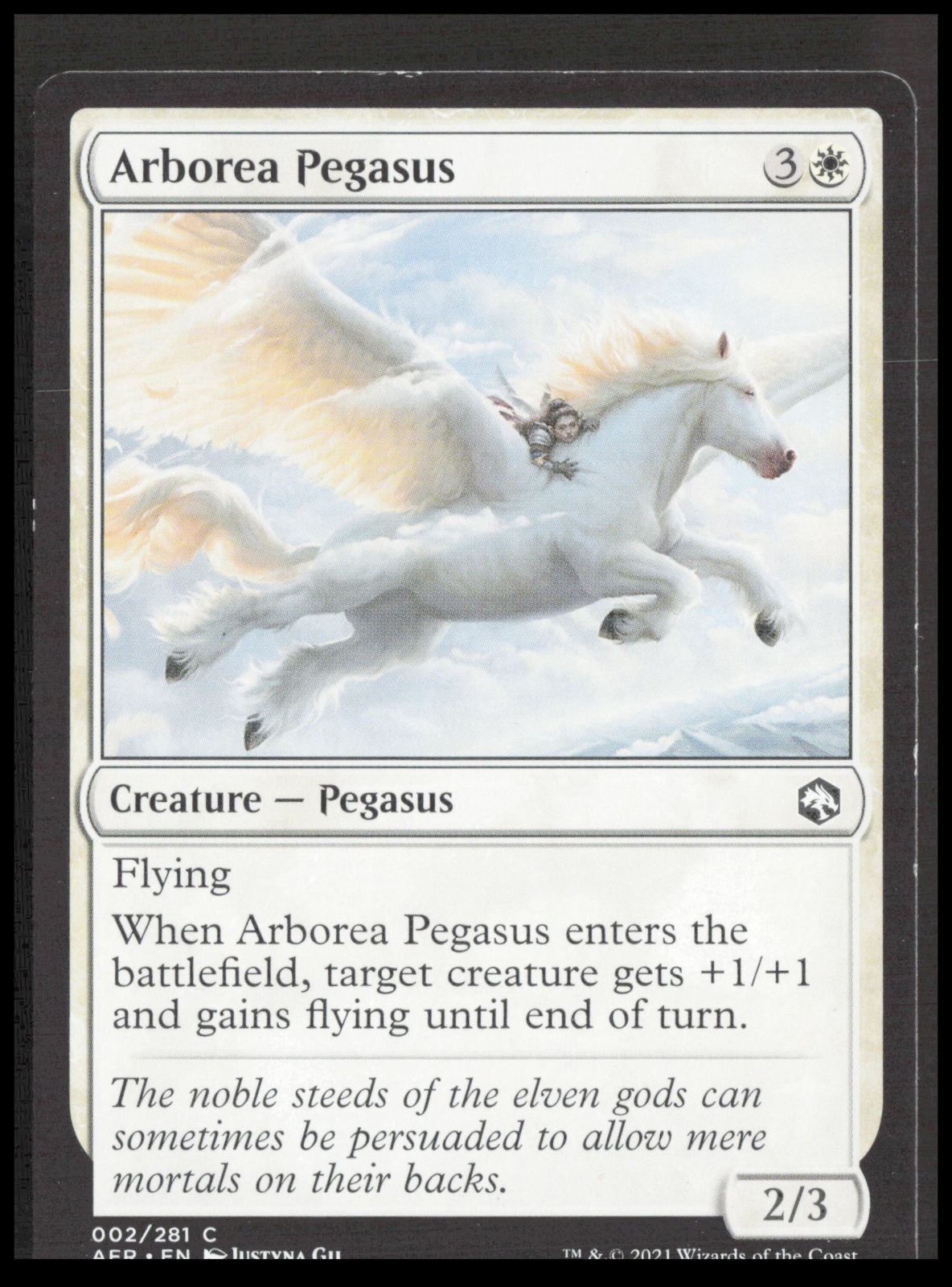 MTG Arborea Pegasus 2 Common Adventures in the Forgotten Realms Card CB-1-2-A-27