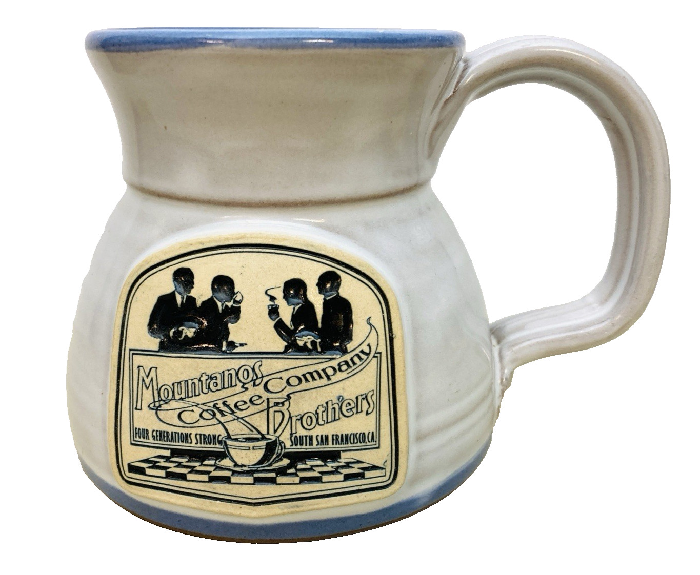 Deneen Art Pottery Coffee Mug Mountainos Brothers Coffee Co San Francisco Ca