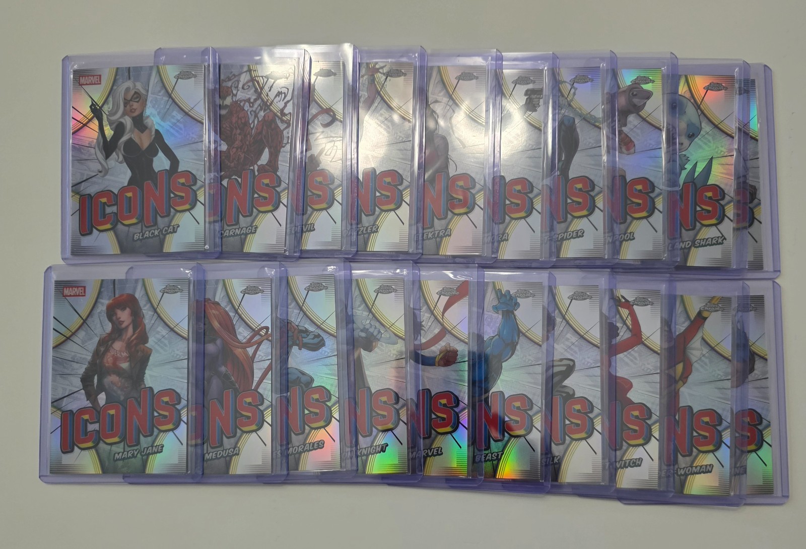 Icons Complete Set MI01-MI20 2026 Topps Chrome Marvel Comics Top Loaded