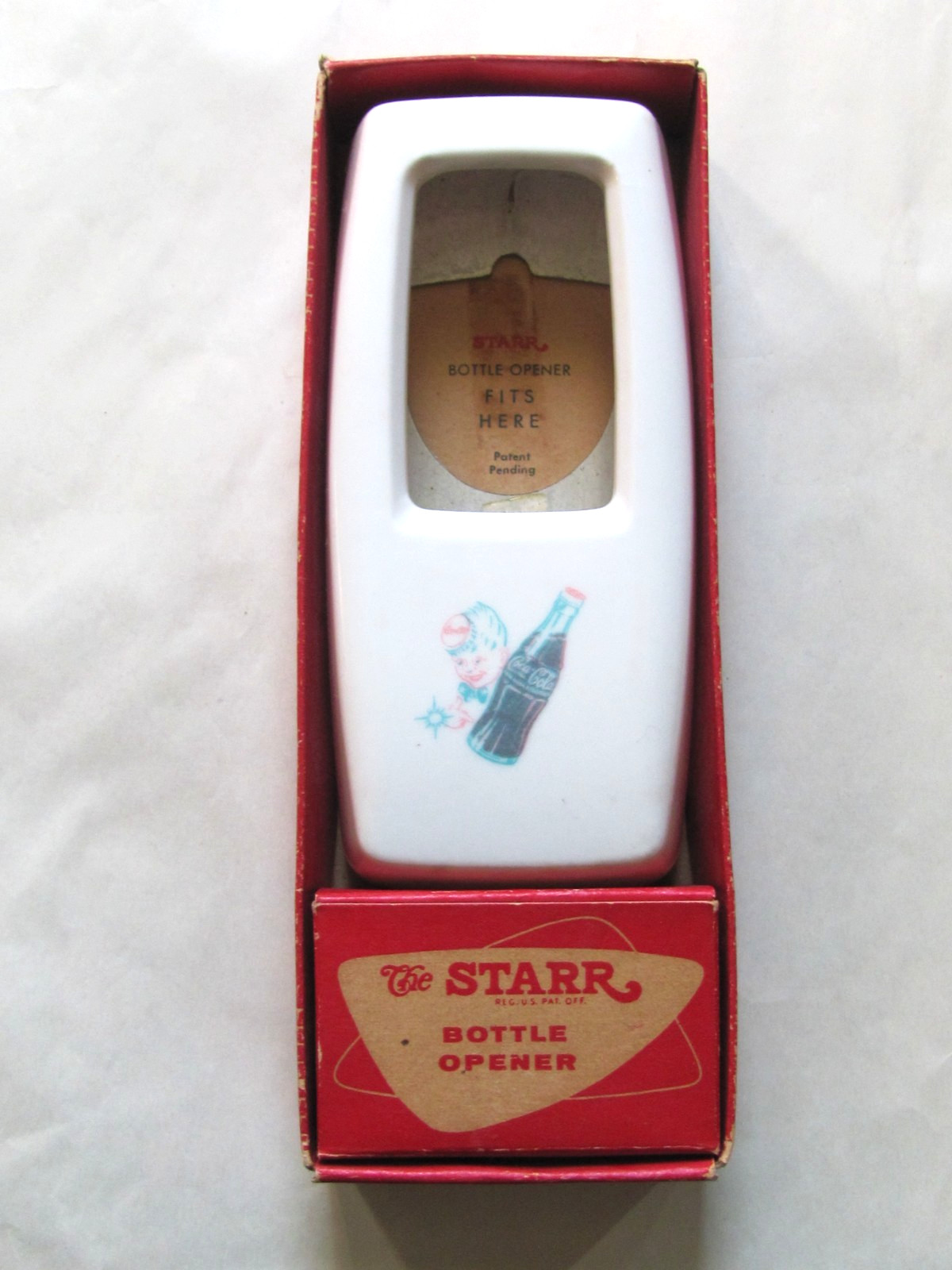 1950's the Starr Bottle Opener with Cap Catcher Box Coca Cola Bottle Household