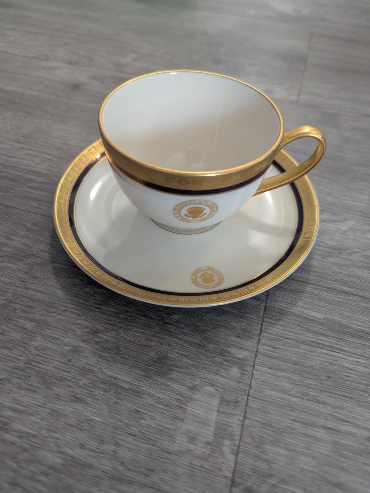 Authentic Presidential Seal Air Force One China Cup & Saucer Pickard Ultra Rare