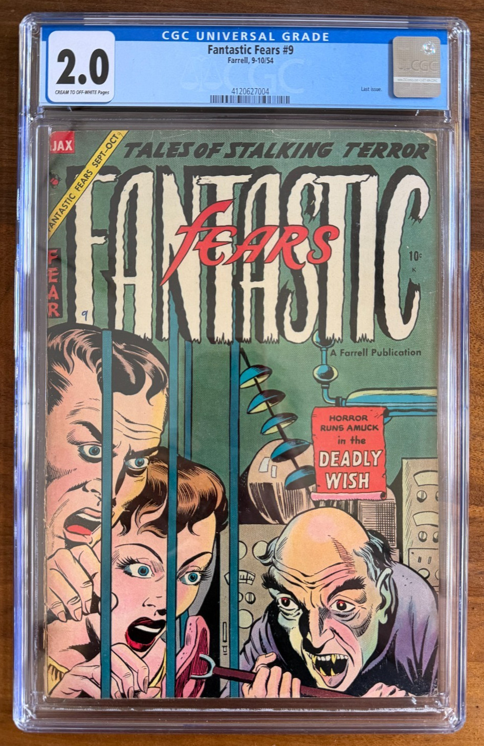 Fantastic Fears #9 - CGC 2.0 - (Farrell, 1954) - Final Issue