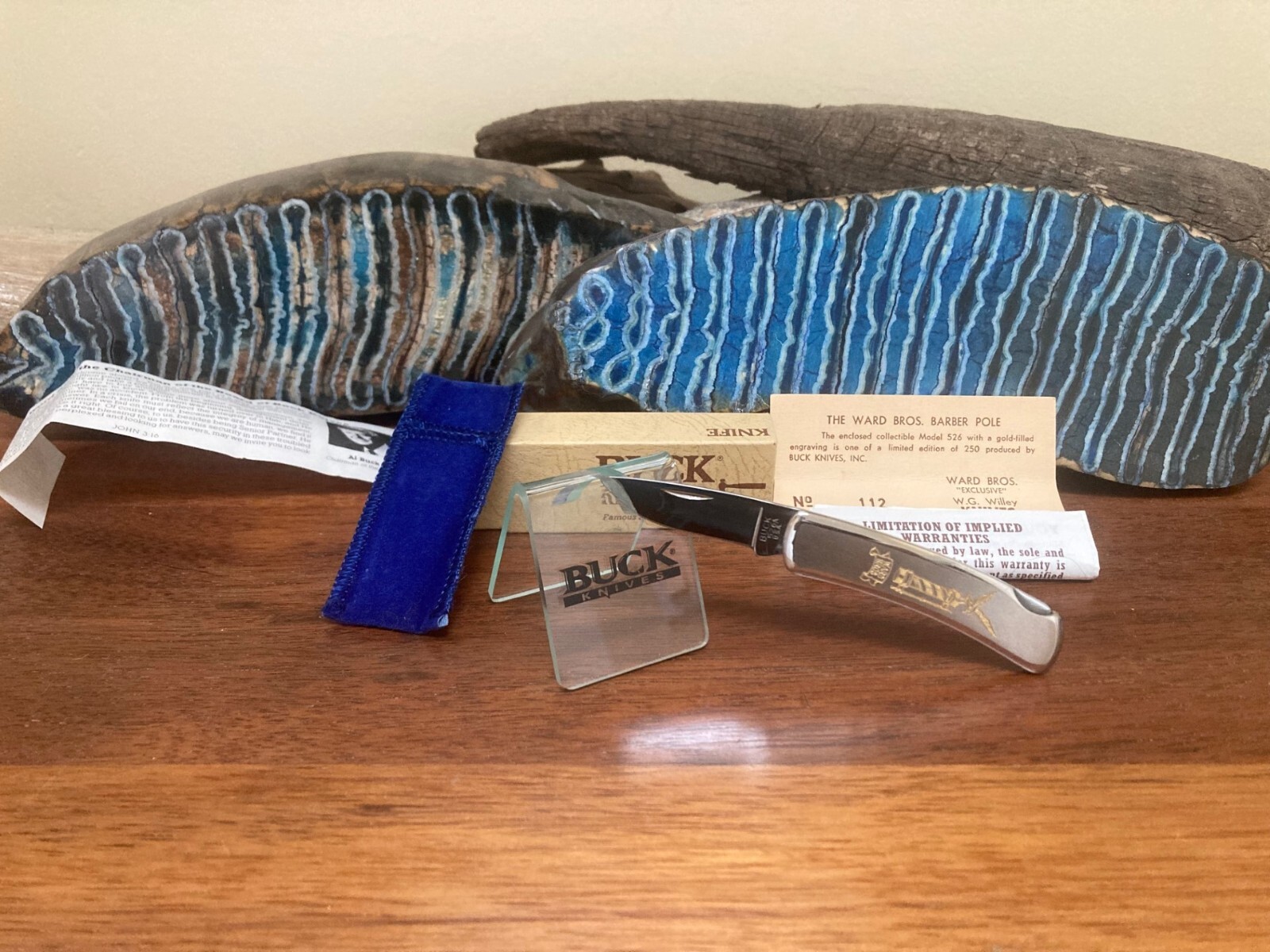 Buck Knife 526 - (1988) Ward Bros. Barber Pole\
