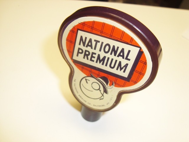 Circa 1960s National Premium Tap Handle w/Natty Boh, Baltimore, MD