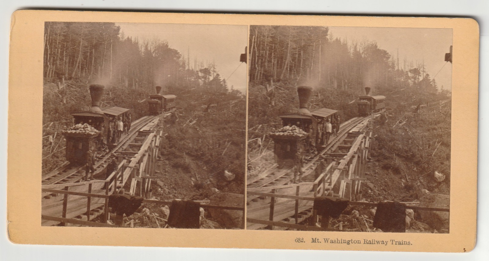 COG RAILWAY TRAINS - LOCOMOTIVE GEO STEPHENSON - WHITE MOUNTAINS - NEW HAMPSHIRE