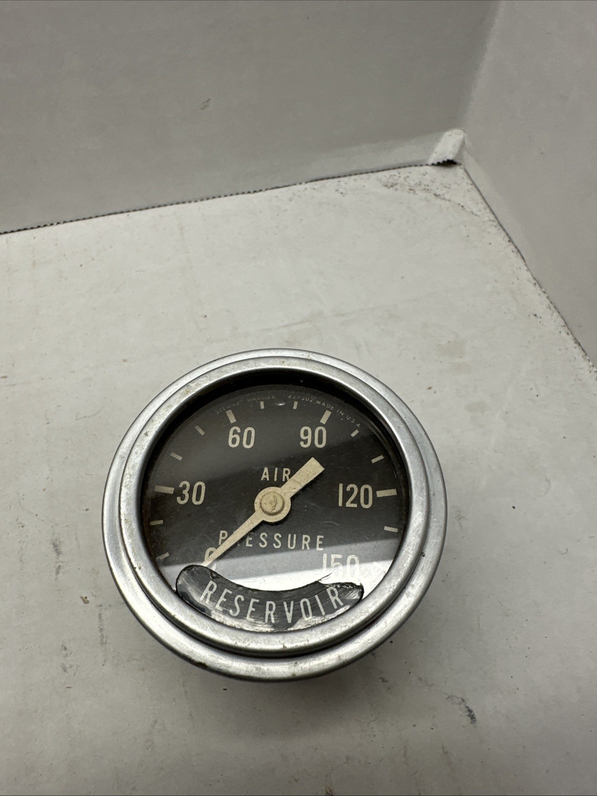 Vintage Stewart Warner SW Mechanical Air Pressure Gauge 0-150 PSI