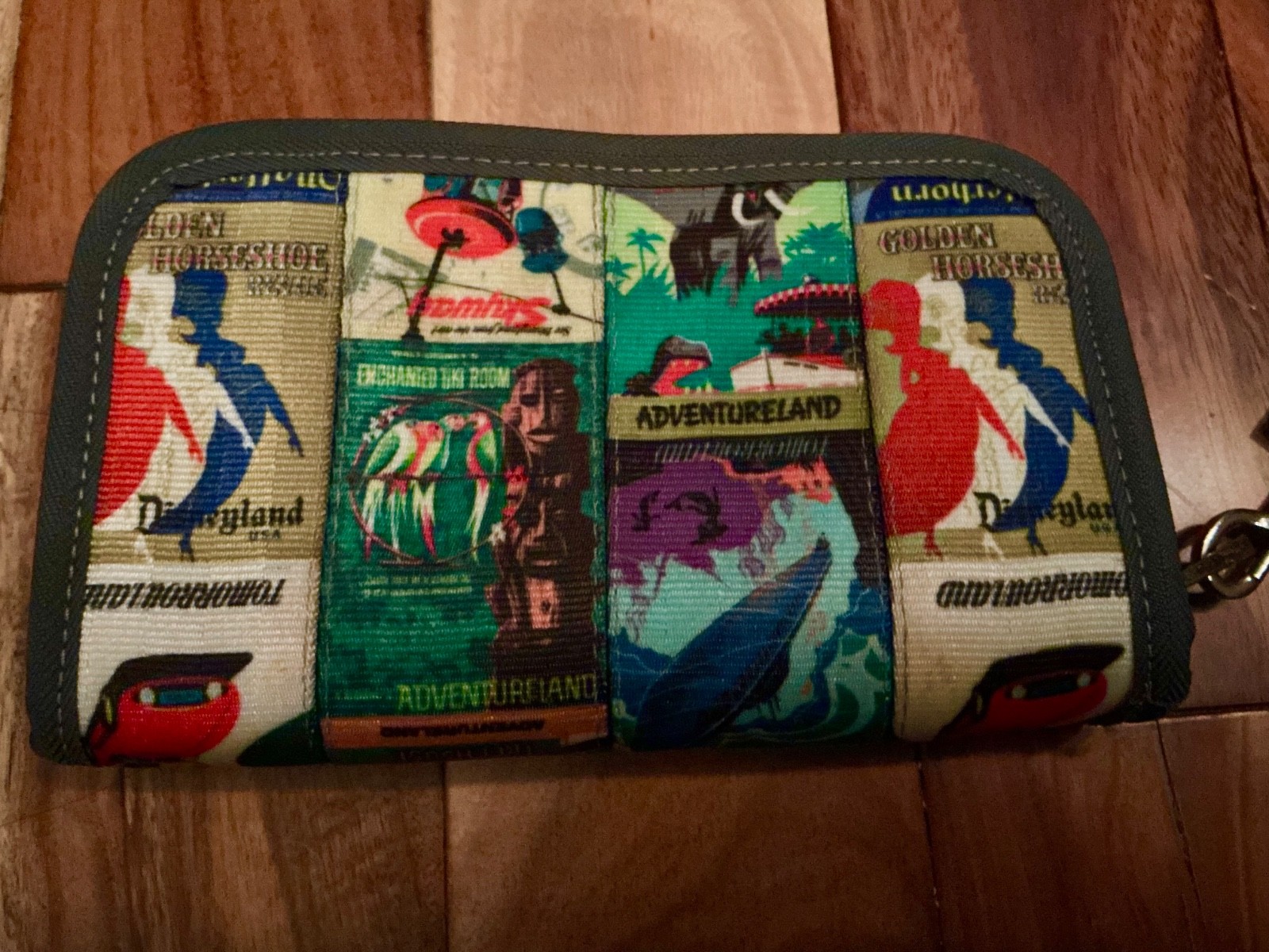 Harveys Disneyland 60th Anniversary Wallet wristlet Vintage Attraction Posters