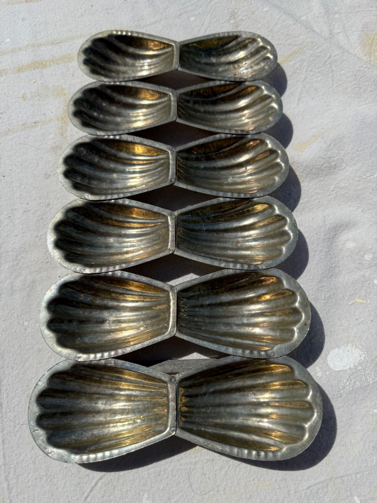 Set of three vintage French Madeline Pans | Rare Style | 7