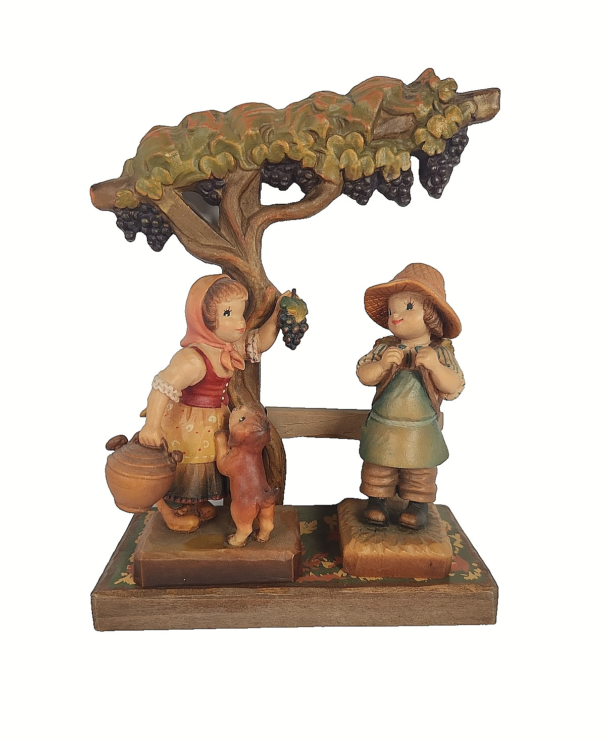ANRI Ferrandiz Harvest Time Helper Complete Set 1986 Club Wood Carving Arbor