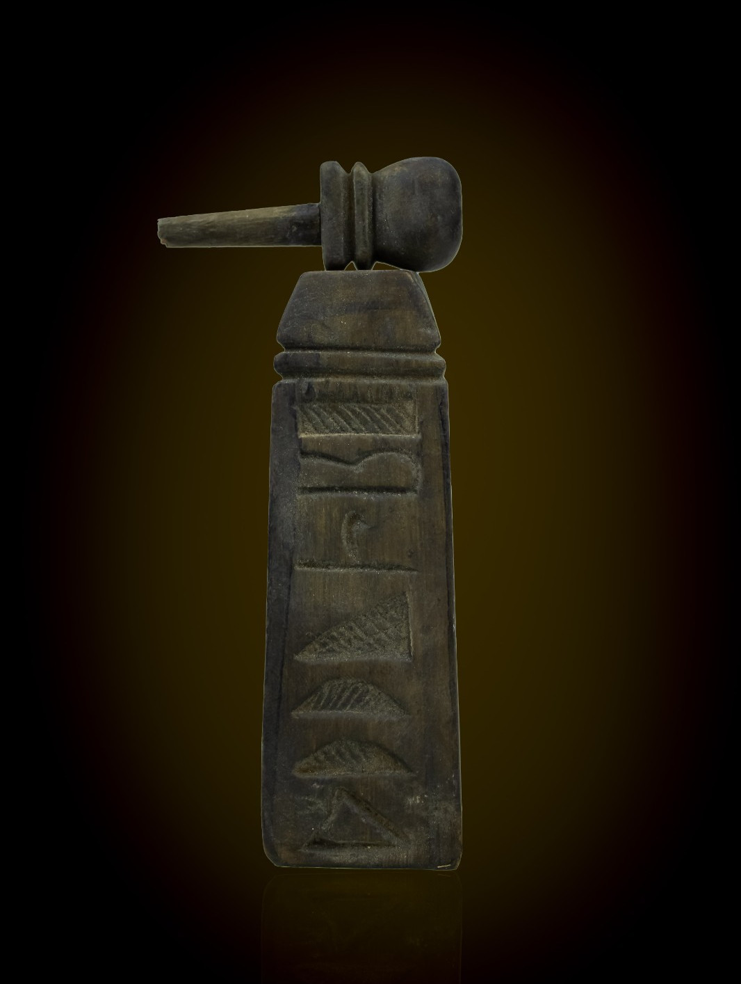 Rare Authentic Ancient Egyptian Ritual Stone Kohl Cosmetic Vessel Figure BC