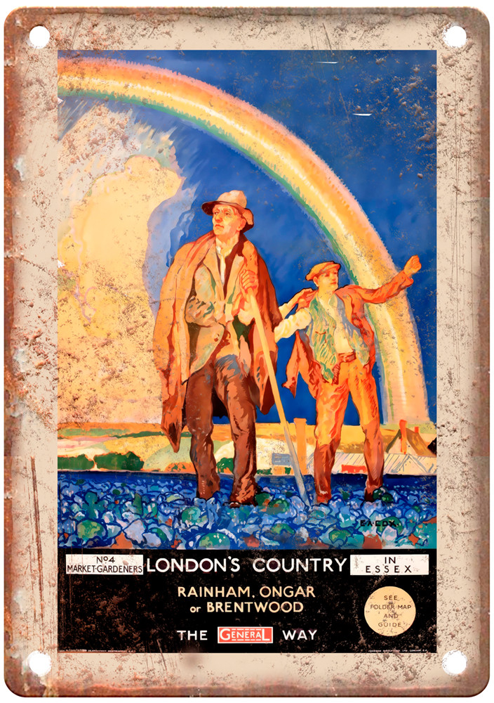 Vintage London\'s Country Travel Poster Retro Look Sign T2426