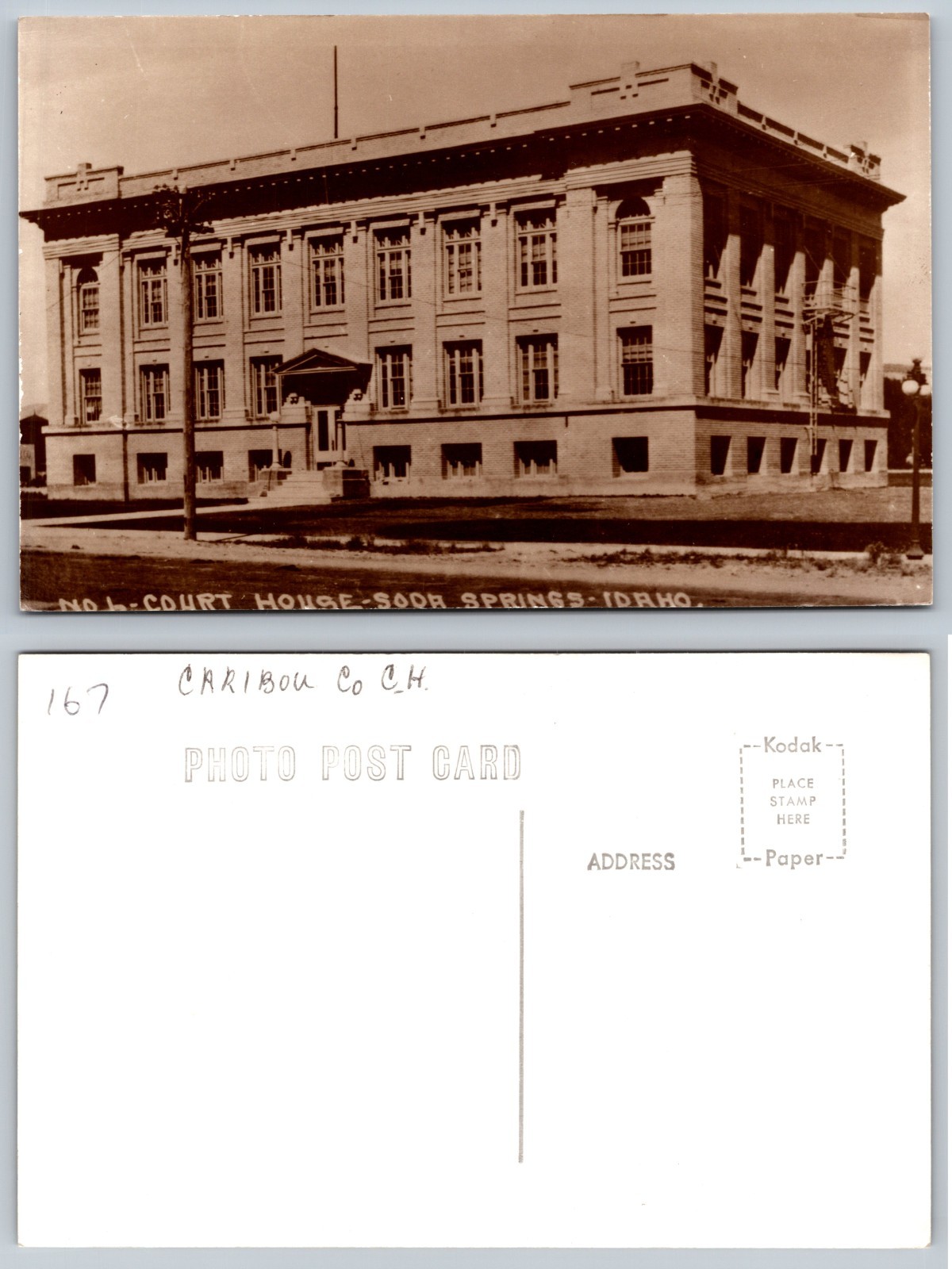 Soda Springs Idaho Courthouse Exterior Postcard