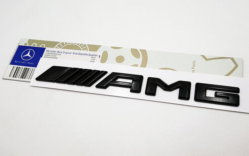 New for AMG Emblem Trunk Gloss Black 3D Rear Badge for Mercedes C E SL SLK Logo