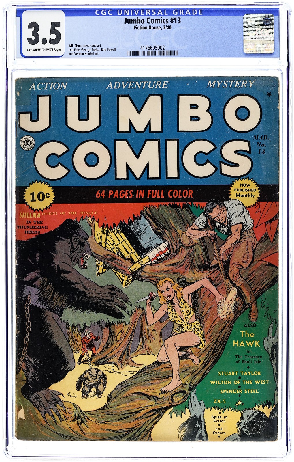 Jumbo Comics #13 CGC 3.5 1940 4176605002