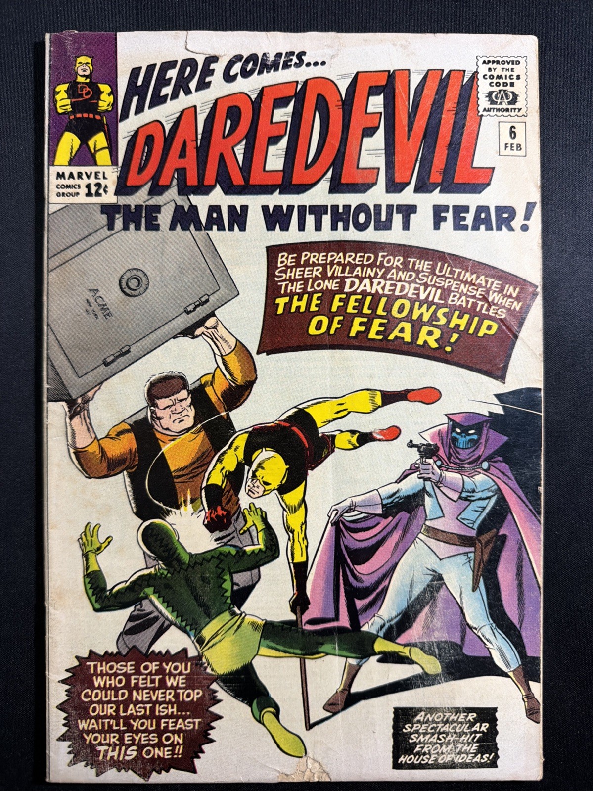 Daredevil #6 1965 Marvel Comics 1st Appearance of Mr. Fear Good *A6