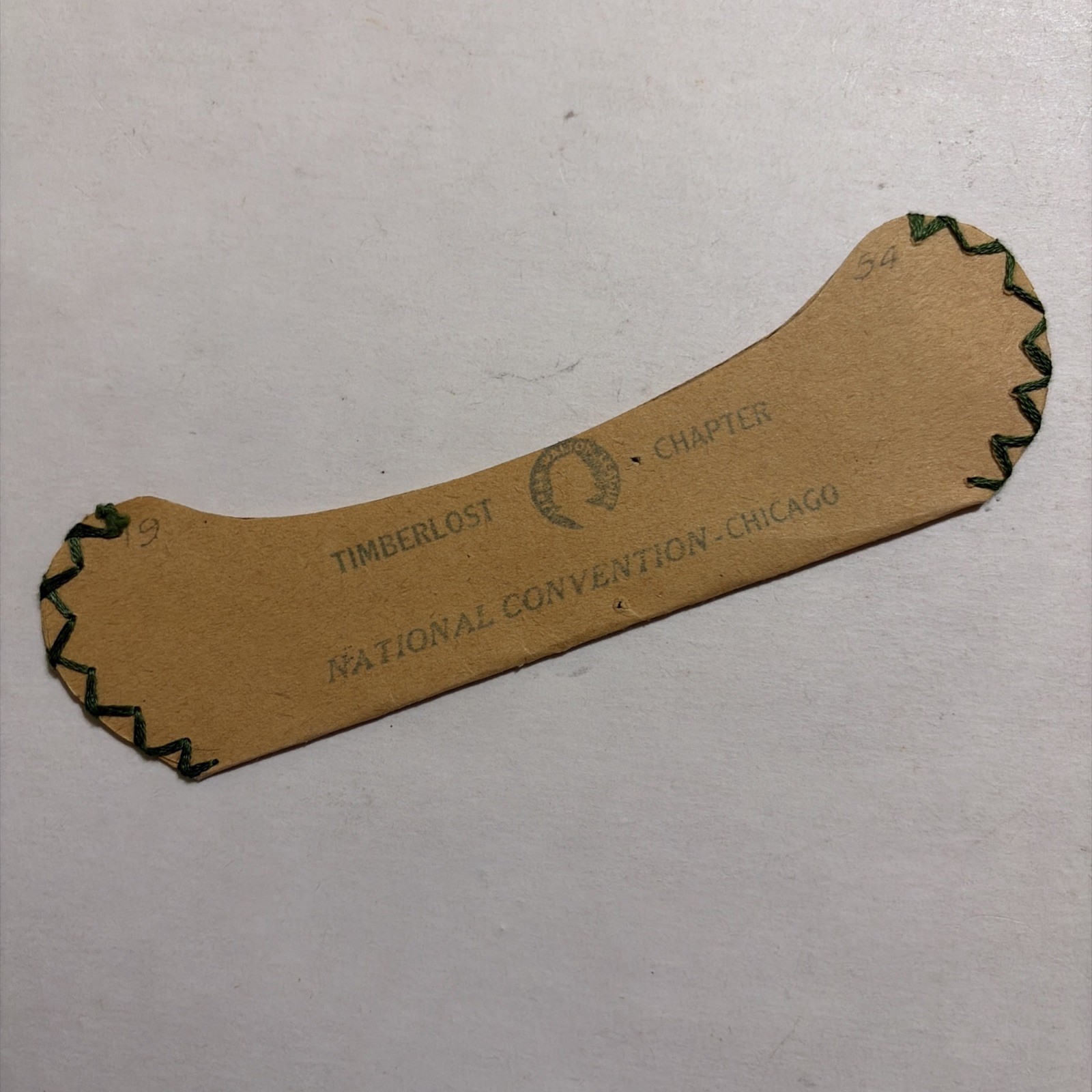 Vintage 1954 Izaak Walton League Convention Badge Headband - Timberlost Chapter
