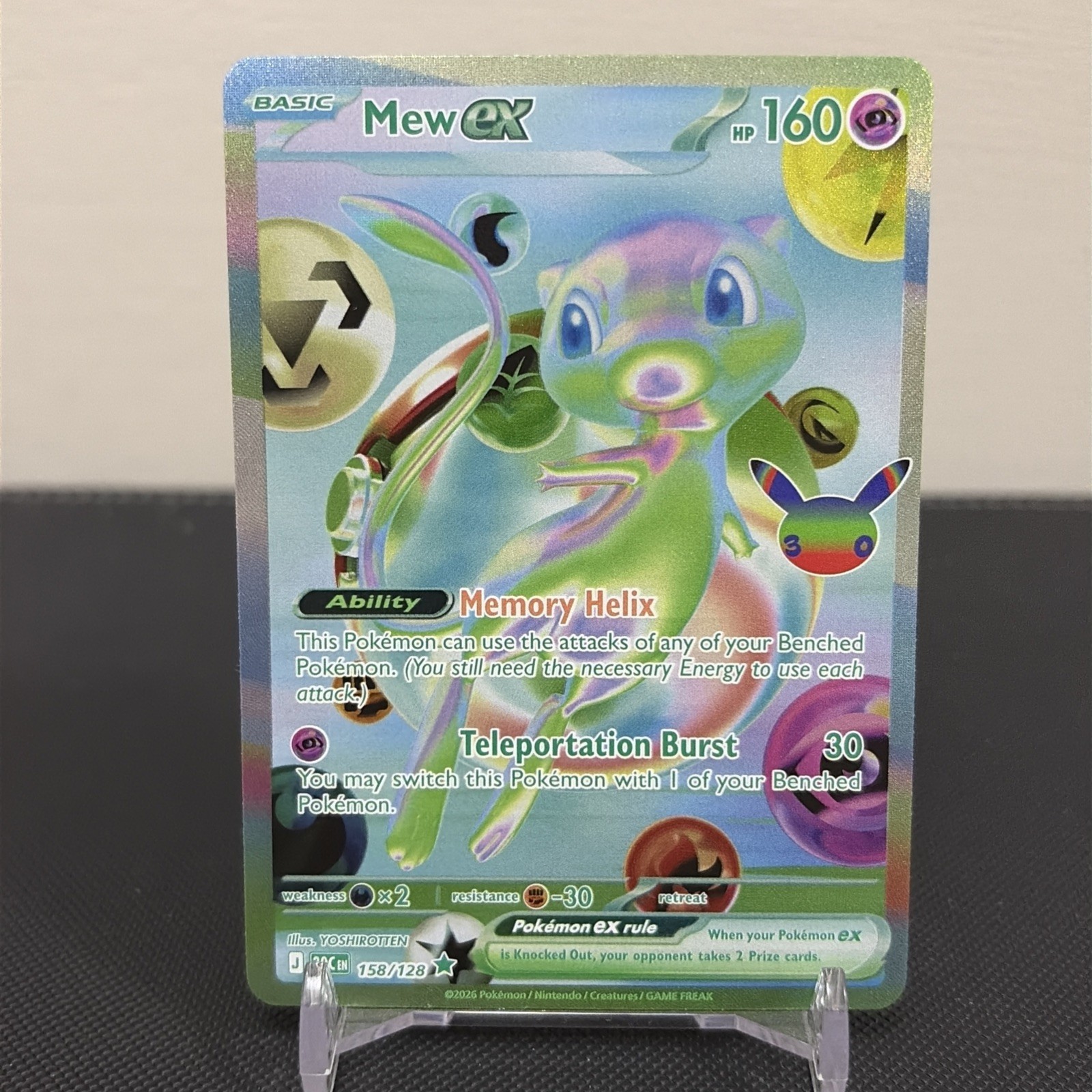 Pokémon TCG Mew ex 158/128 Me: 30th Celebration Holo