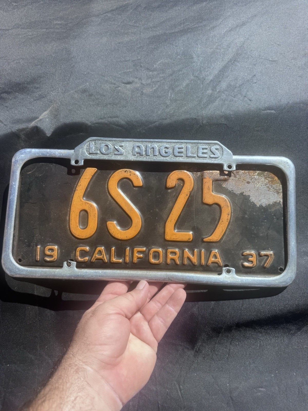 1930s Rare Los Angeles License Plate Frame
