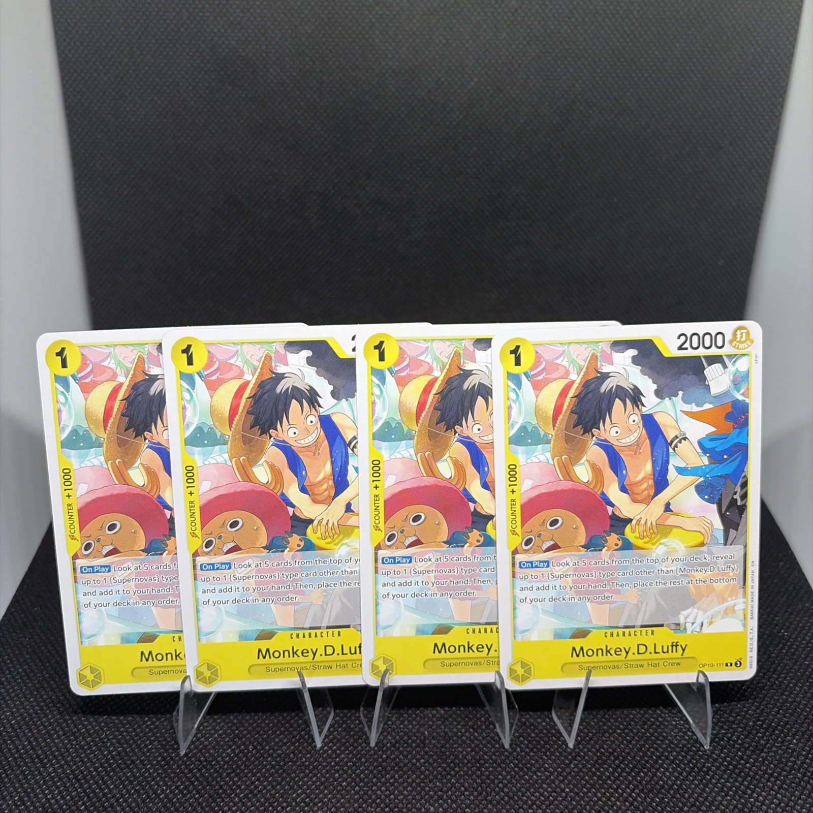4x Monkey.D. Luffy OP10-111 - One Piece TCG English Playset Rare