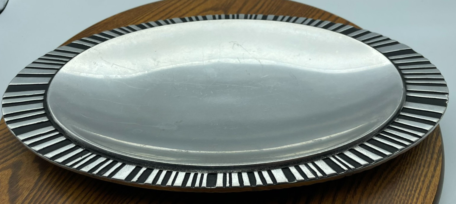 RARE RALPH WILTON ARMETALE METAL PLATTER FOR MID CENTURY MODERN SUNBURST PEWTER