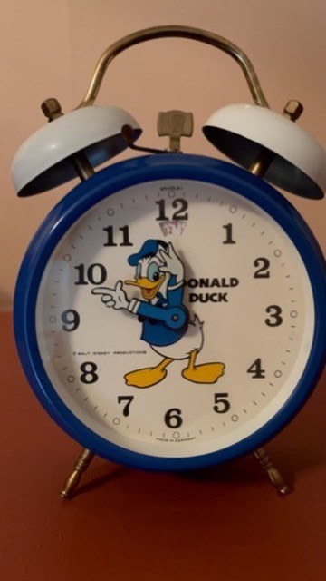 Vintage Bradley Donald Duck Alarm Clock Walt Disney Productions Germany WORKS