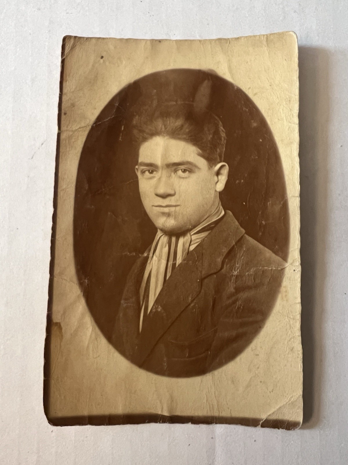 Vintage 1920s 1930s Young Man Portrait Photo European Studio Pre-WWII Original