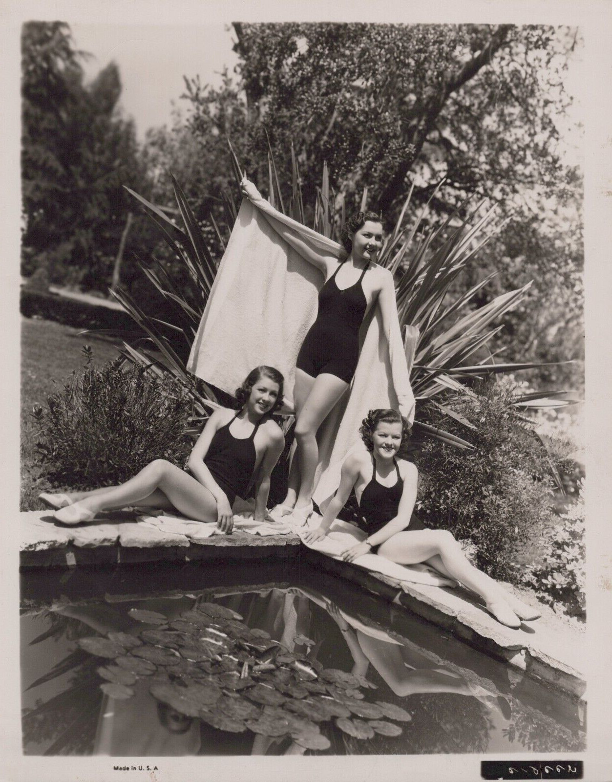 Hollywood CECILIA PARKER + SIMONE SIMON CHEESECAKE SWIMSUIT 1936 ORIG Photo 514