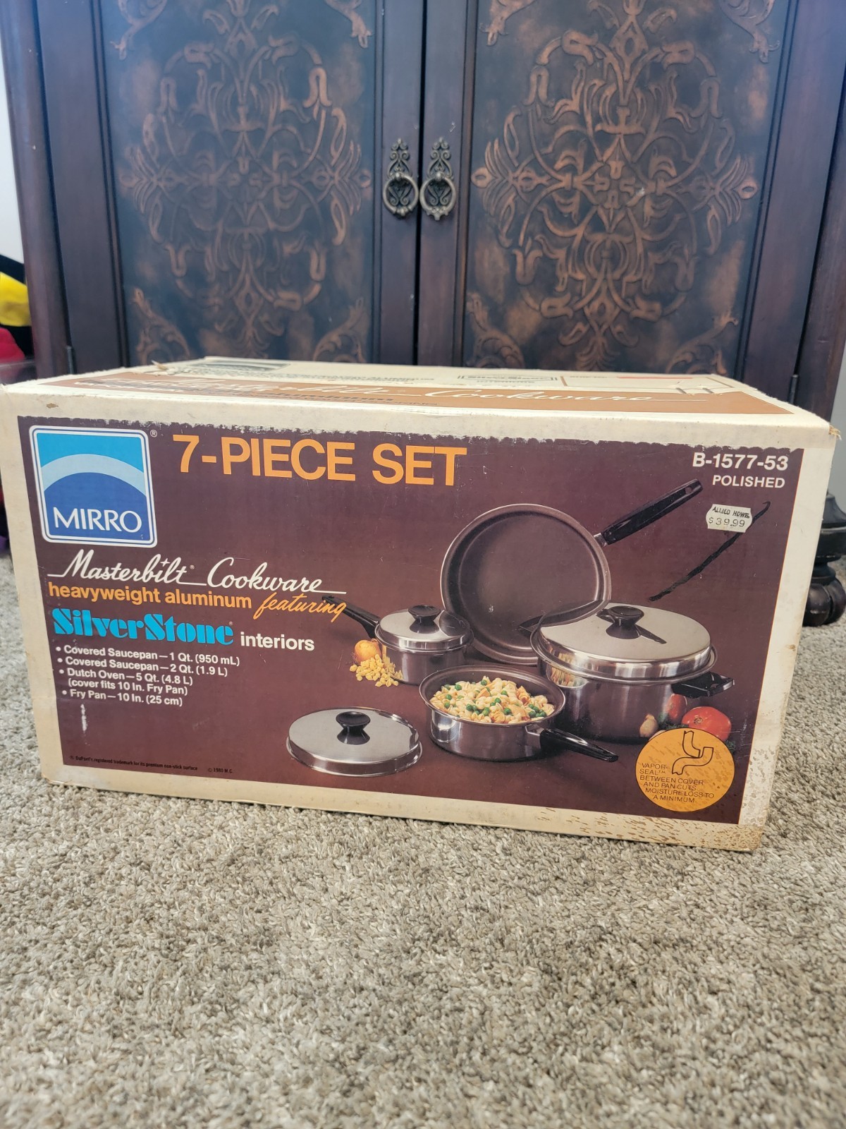 Vintage MIRRO 7 Pc Cookware Set NEW In Box Made in USA