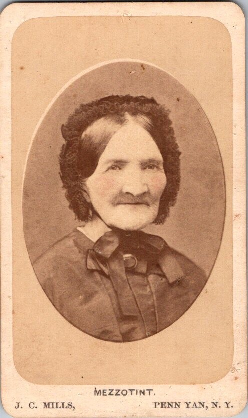 Penn Yan, N.Y. Mary Brundage, Older Woman, ID'd,  c1860s, CDV Photo, #3748