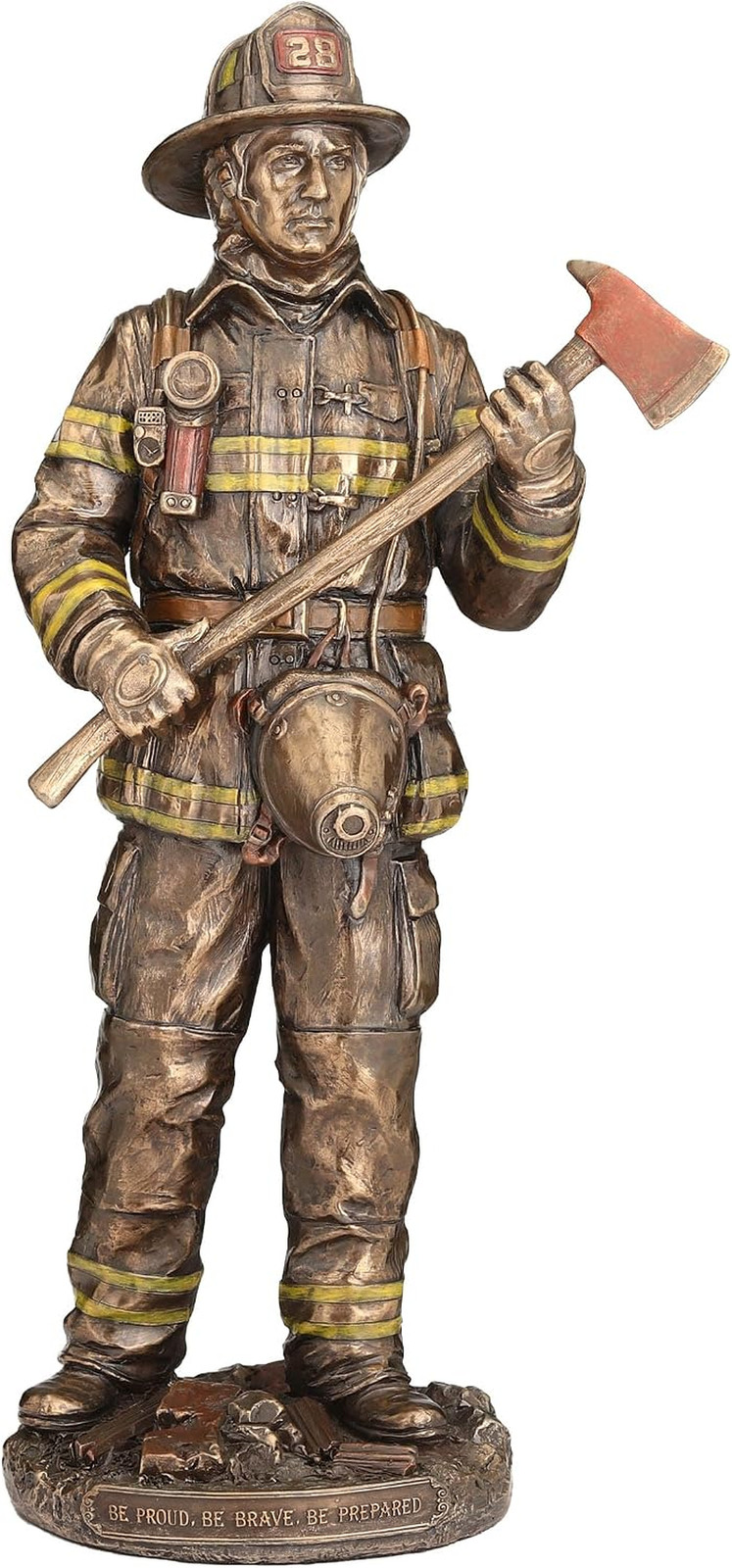 Veronese Design 12 1/4 Inch Firefighter Be Proud Brave and Prepared Cold Cast Re
