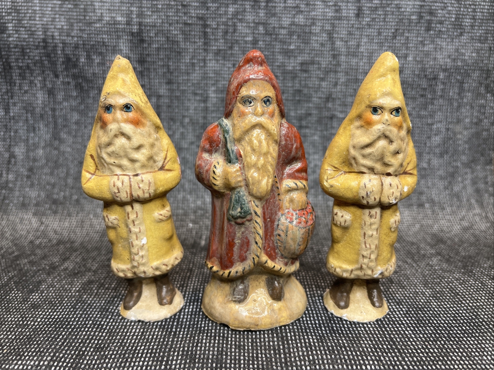 Father Christmas 1987 Vanillancourt Folk Art Santa Lot Of 3 Read Details Flaw