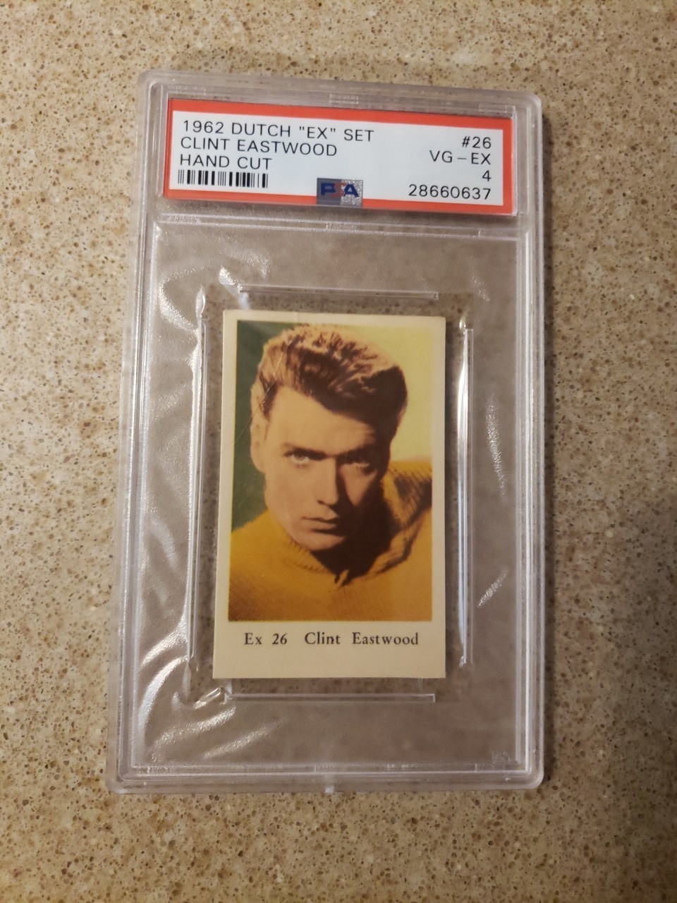 📀1962 Dutch Gum Ex Set Clint Eastwood  PSA 4 VG-EX  