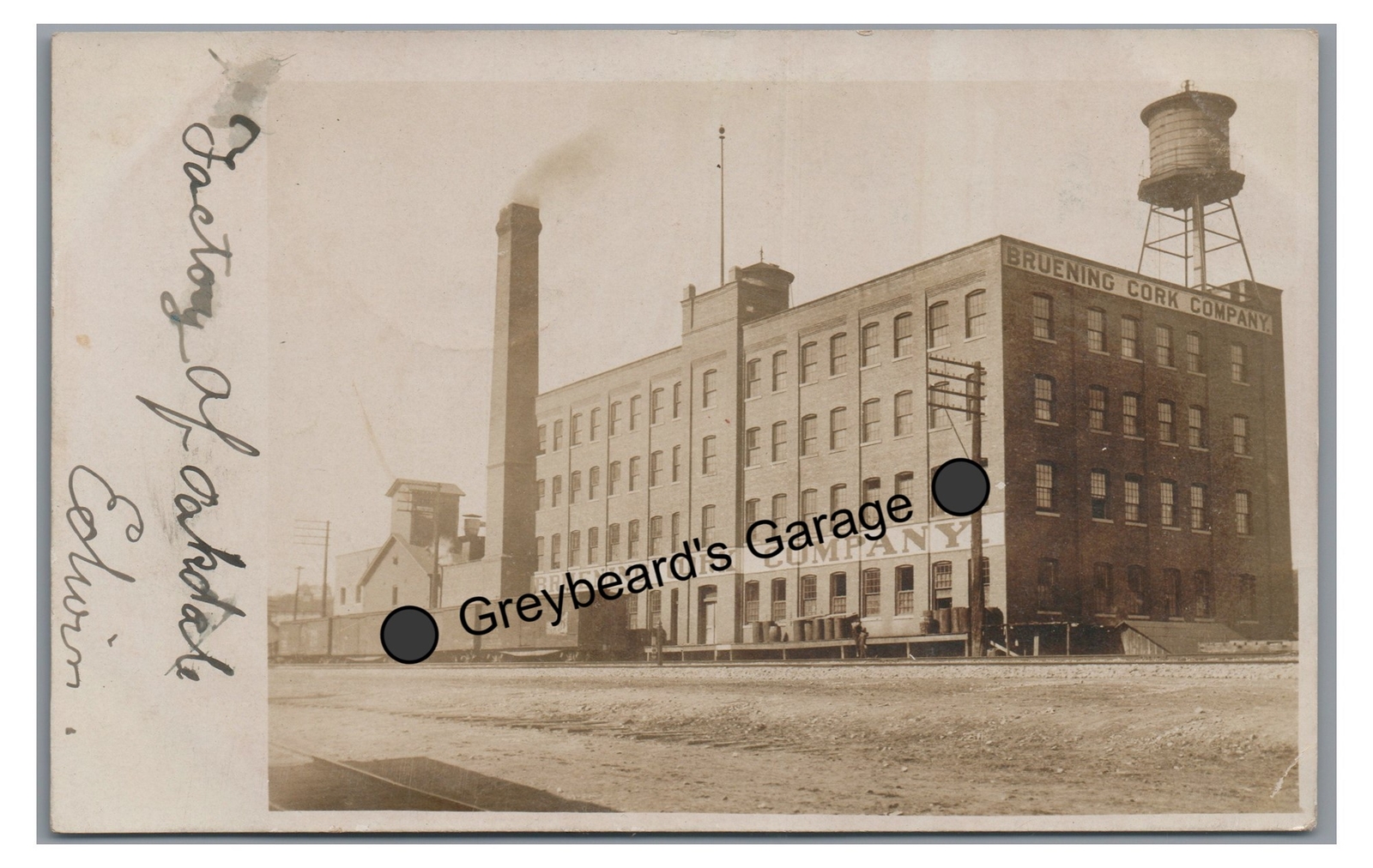 RPPC Bruening Cork Co Factory OAKDALE PA Allegheny County Real Photo Postcard