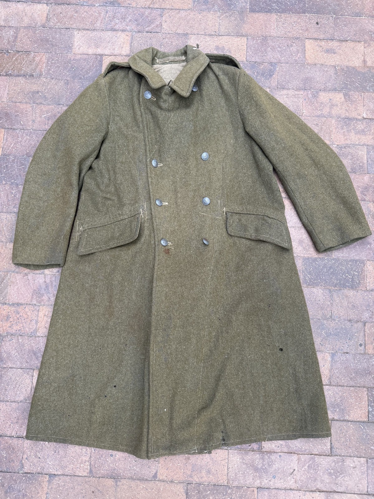 1948 British Army 1940 Pattern Dismounted Wool Greatcoat Size 8 Military