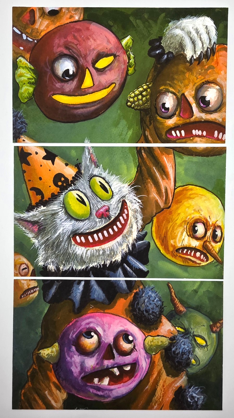 Matthew Kirscht Installment Halloween Mingling Connecting Sketch Postcard MK7