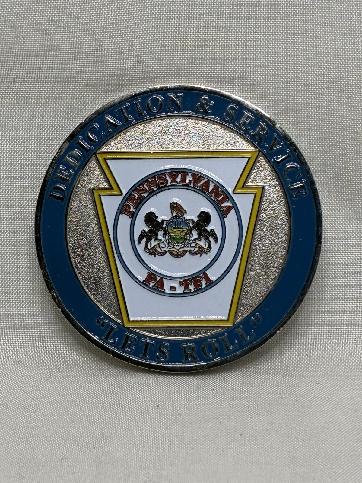 Pennsylvania “LET’S ROLL” Challenge Dedication and Service Coin NEW