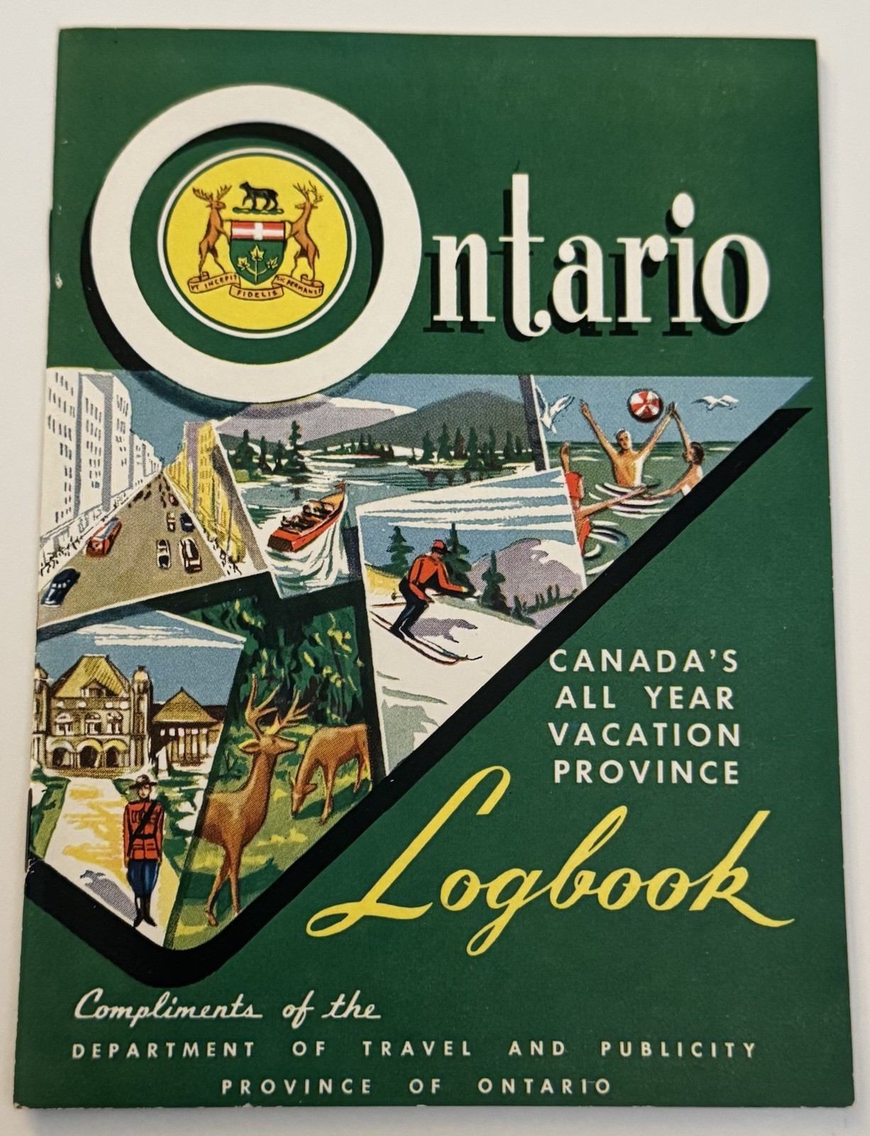 Vintage 1950\'s Ontario Canada All Year Vacation Province Logbook