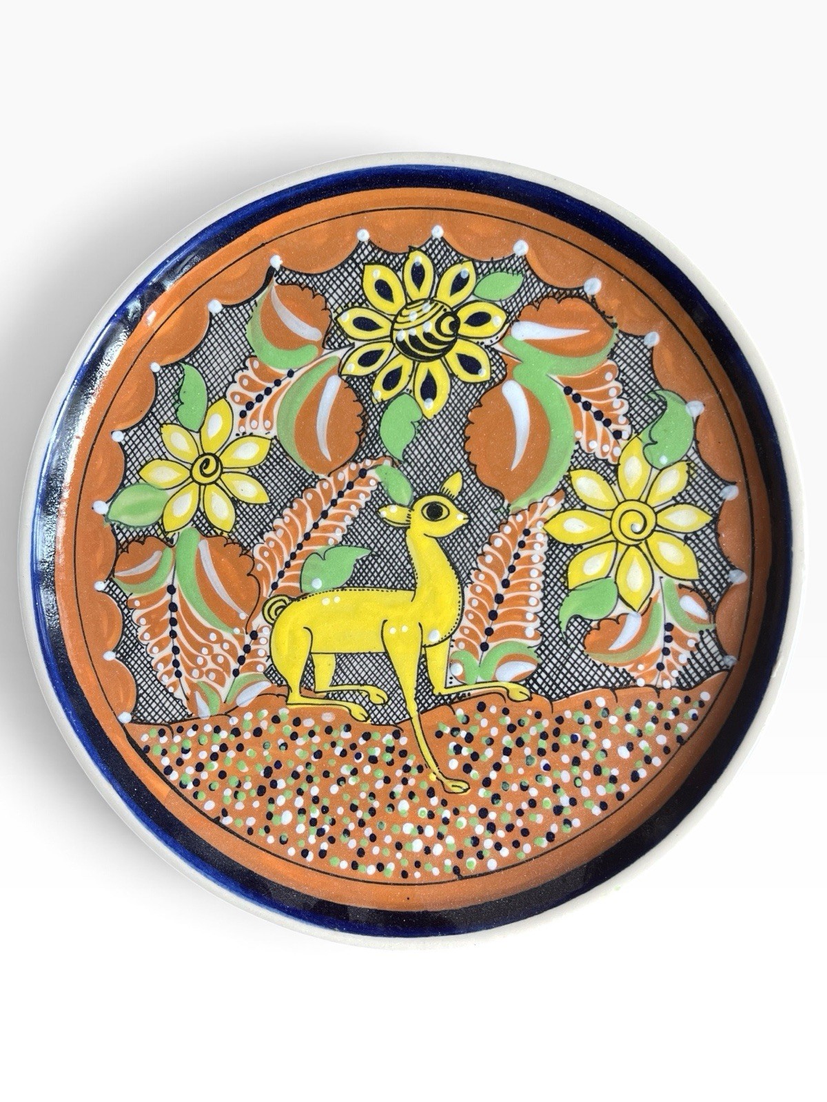 Vintage Petatillo Noche Style Art Pottery Tlaquepaque Tonala Jalisco Mexico