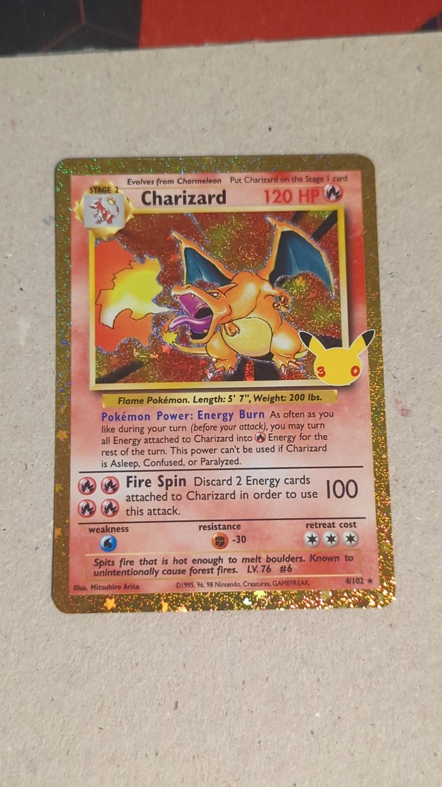 Pokémon TCG 30th Anniversary Classic Collection Charizard 4/102 English NM
