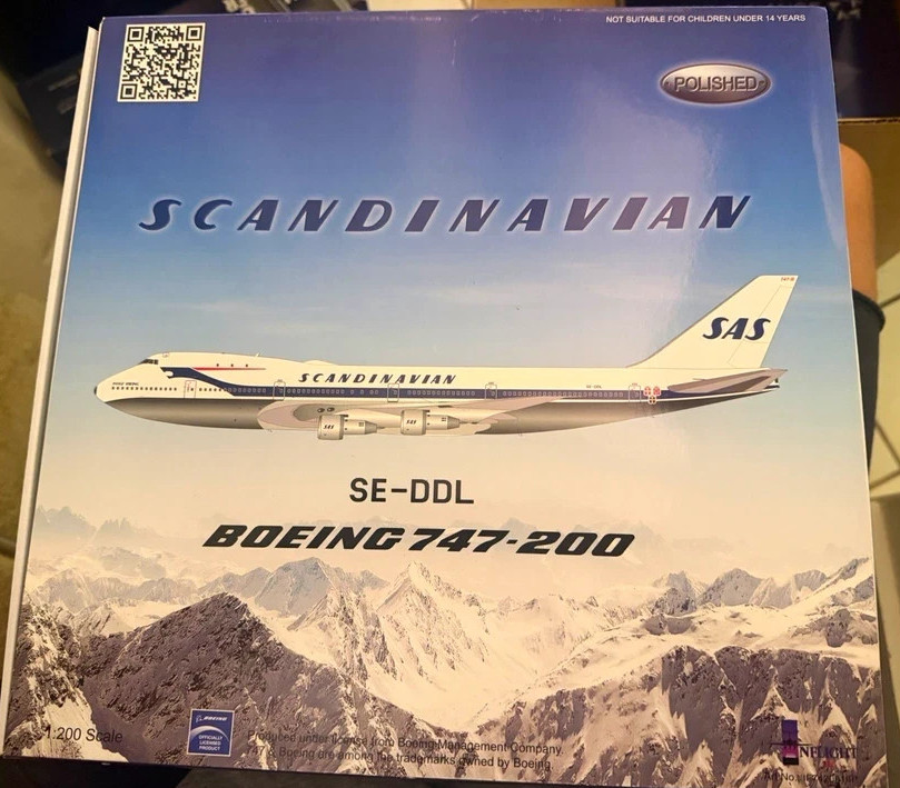 Collectors FIND New Inflight 200 Boeing 747 SAS First Edition, Limited, Perfect