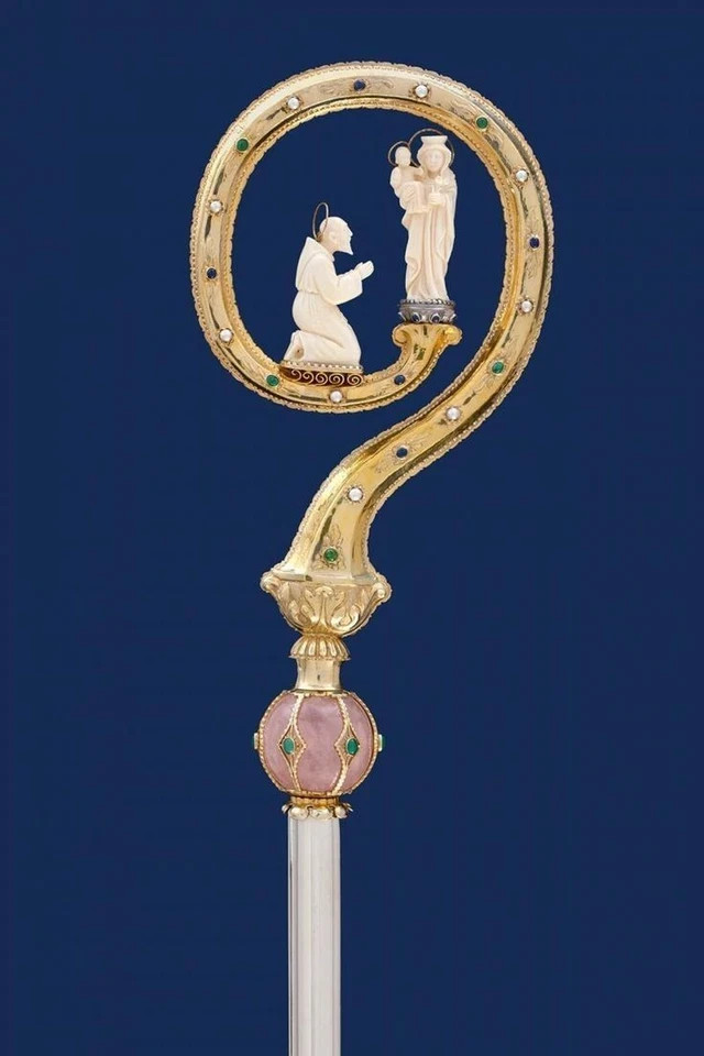 Wood CROZIER Polish Staff Crosier Bishop Quality Craftsmanship, 72\