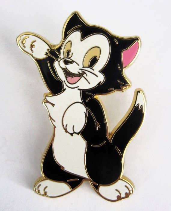 Disney Pin Figaro Waving to Pinocchio Tokyo Disney Resort Japan Disney Cats