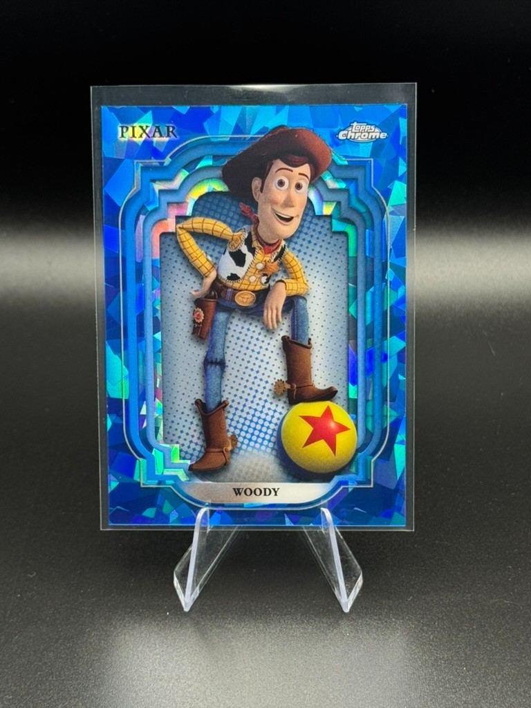 2024 Topps Chrome Disney SAPPHIRE WOODY #63 Toy Story FIRST YEAR Clean Card
