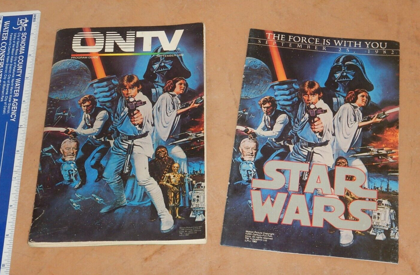 RARE ORIGINAL 1982 STAR WARS ONTV PROGRAM GUIDE WITH ORIGINAL ORDER FORM INSERT