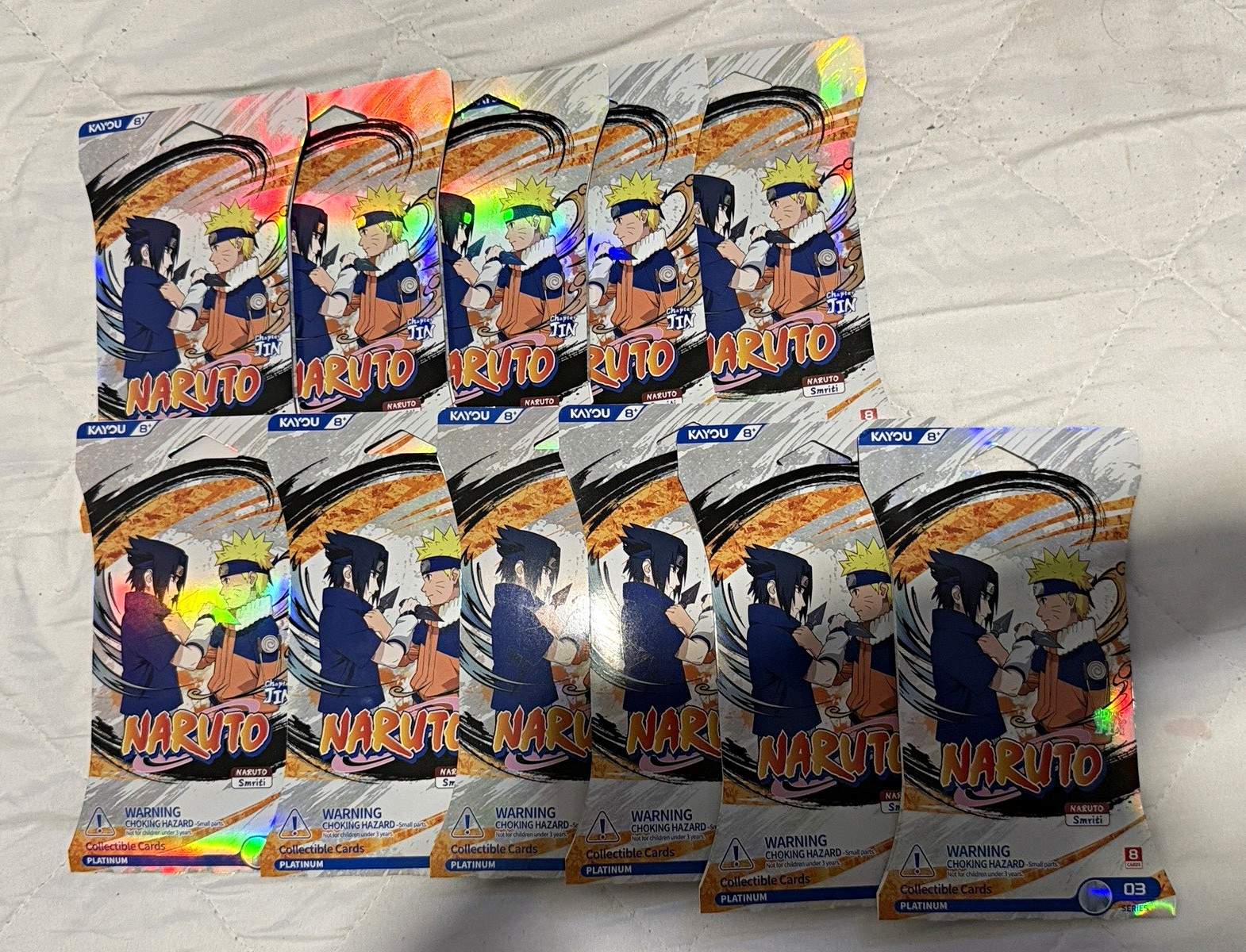 KAYOU Naruto Platinum Series 03 Sealed Pack Lot 11 Packs 8 Cards Each